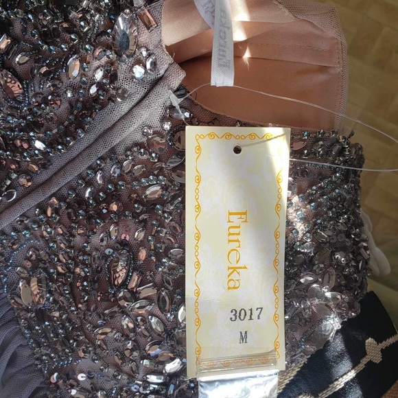 Grey Grad Dress with Bling - Picture 4 of 7